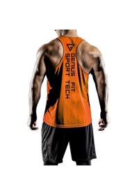 Resim Erkek Dry Fit Y-back Gym Fitness Sporcu Atleti Genıus-fıt Turuncu 