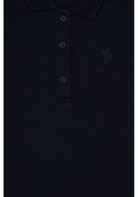 Resim U.S. Polo Assn. Kız Çocuk Lacivert Polo Yaka Basic Sweatshirt 50296377-VR033 