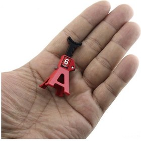 Resim Geekyou 2 Adet Metal Simülasyon Jakkı - Kırmızı, 1/24 Rc Zırhlı Araçlar İçin Tamir Aracı, Döküm Metal Parça 