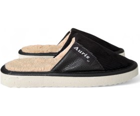 Resim Ar-060 Unisex Kadife Kumaş İçi Kürklü Kışlık Ev Terliği Lacivert 