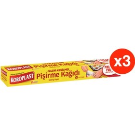 Resim Koroplast 16lı Hazır Kesilmiş Pişirme Kağıdı X 3 Paket (42*37 Cm) 