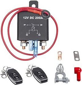 Resim SFALCI 12 V DC 200A Uzaktan Akü Bağlantı Kesme Anahtarı, Akü Boşalmasını Önleyin Akü Anahtarı İzolatör Açık Kapalı Araba, Kamyon, RV için Kablosuz Uzaktan Kumanda 