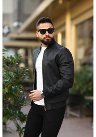 Resim Erkek Bomber Ceket Siyah Carbon 