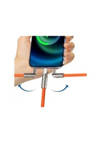 Resim Valkyrie 30W-N 6A 1M Usb To Type-c Bakır Döşemeli Sıvı Silikon Data Hızlı Şarj Kablosu Turuncu 