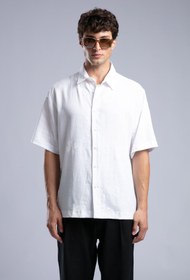 Resim Nakışlı Keten Gömlek 