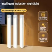 Resim 3 adet USB Şarj Edilebilir LED Hareket Sensörlü Işık Barları - Beyaz ve Sıcak Işık, Yumuşak Işık Göz Koruma, Nazik ve Parlamayan, Yüksek Kaliteli LED, Dayanıklı ve Güvenilir, Kablosuz Kolay Kurulum, Mutfak Dolapları, Merdivenler, Koridorlar, Dolaplar, İç Mekan Hareket Sensörlü Işıklar, Merdiven Aydınlatması | Modern Aydınlatma | Dayanıklı Plastik, Ev Dekorasyonu için LED Işıklar 