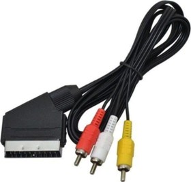 Resim Scart To Rca Televizyon Uydu Video Kırmızı Sarı Beyaz Scart Kablo Ata Elektronik