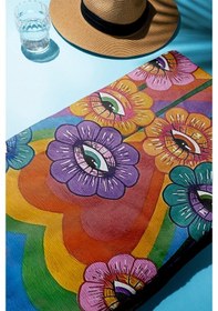 Resim Dijital Baskı Plaj Deniz Havlusu Modern Desenli Peştamal Hvl0076 Renkli 