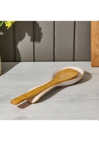 Resim Seramik Kaşık Altlığı - Krem - 25,5 Cm 
