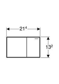 Resim Geberit Sigma60 115.640.GH.1 Kumanda Kapağı, Çift Basmalı Krom 