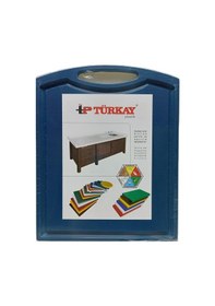Resim Türkay 32.5x26.5x1 Cm Saplı-oluklu Polietilen Kesme Tahtası Kesim Levhası Mavi 1237 