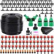 Resim 1 Paket 200 Adet 164Ft Bahçe Sulama Sistemi, 50 M Sulama Kiti, 1/4" Boş Dağıtıcı Boru Sulama Kiti, Bahçe Sulama DIY Bahçe Sulama Seti, Seracılık, Çiçek Yatağı, Patio 