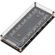 Resim Vkemall 10 Port 5v 3pın Argb Hub, Akrilik Kasa, Sata Besleme, Tüm Marka Anakartlar İle Uyumlu, Rgb Işık Senkronizasyonu 