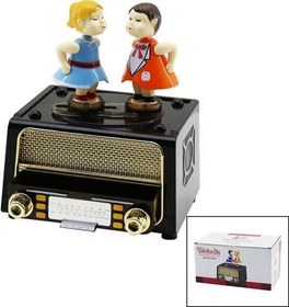 Resim MÜZİKLİ DEKORATİF NOSTALJİK RADYO - DANS EDEN ÇOCUKLAR - TAKI KUTUSU (4401) 