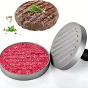 Resim 1 adet yapışmaz burger presi - Alaşımlı çelik et köftesi yapıcısı - Izgara, BBQ ve evde yemek için mükemmel - Sığır, peynir ve sebze burgerleri için ideal - Noel, Cadılar Bayramı, Sevgililer Günü, Paskalya ve Anneler Günü için mükemmel 