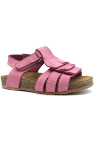 Resim Nubebe Püsküllü Mantar Taban Deri Sandalet Pembe 