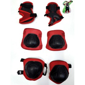 Resim Çocuk Dizlik Dirsek El Koruyucu Set Güvenlik Aksesuarları Dizlik Dirseklik El Koruma 4-12 Yaş 29X19 