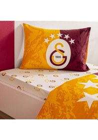 Resim Taç Lisanslı Galatasaray 5.yıldız Tek Kişilik Nevresim Takımı 