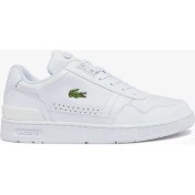 Resim Lacoste T-Clip Hakiki Deri Erkek Beyaz Sneaker 