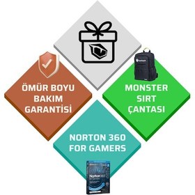 Resim Monster Abra A7 V15.3.4 Intel Core i5 13500H 16 GB RAM 1 TB SSD 6 GB RTX 3050 FreeDOS 17,3" FHD 144 Hz Oyun Bilgisayarı 