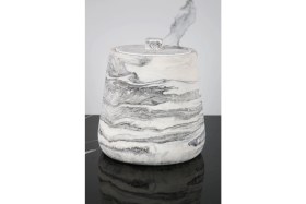 Resim 2 Parça Beton Çöp Kovası Banyo Mutfak Tuvalet Wc 18 cm 4 Litre Kapaklı Kutu 