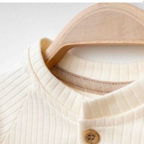 Resim Zekids Kız Bebek Organik Pamuklu Çiçek Nakışlı Tulum Şapka Takım-16178 Krem 