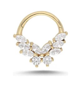 Resim Cherry By Özkonak Marquises Kelebek Helix Piercing Sarı 