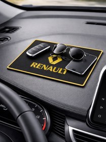 Resim TUSBA MARKET Renault Torpido Üstü Kaydırmaz Ped / Kırmızı Oto Ayna Askısı / Kırmızı Tampon Dili Çeki Ipi 