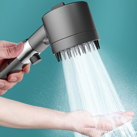 Resim 1/2/6 Adet 3 Püskürtme Modlu Ayarlanabilir El Duş Başlığı - Yüksek Basınçlı Filtreli Duvara Monte Duş Sistemi, Dayanıklı Cilalı Plastik Ev ve Otel Banyosu İçin (Elektriksiz), Şık Duş Başlığı 