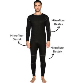 Resim Thermoform Active Plus Yetişkin Termal Içlik Set Siyah 