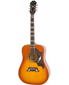 Resim Epiphone Dove Pro Elektro Akustik Gitar (Violin Burst) 
