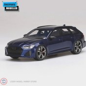 Resim 1:18 Audi RS6 Avant Carbon Black Navarra Blue Metallic 