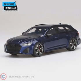 Resim 1:18 Audi RS6 Avant Carbon Black Navarra Blue Metallic 