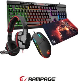 Resim Rampage Bygamex-k2 Sn-r9 Rgb Makrolu 4lü Oyuncu Seti 