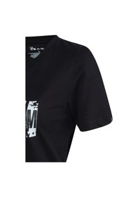 Resim 2as Alone Baskılı V Yaka Kadın T-shirt 404 Siyah 