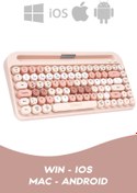 Resim Everest K-98 LATTE 2.4G+BT1+BT2 Mac Wın Ios Android Çoklu Cihaz Bağlantılı Kablosuz Bluetooth Klavye 