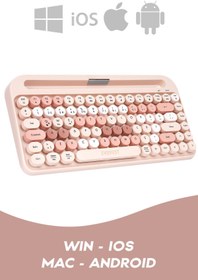 Resim Everest K-98 LATTE 2.4G+BT1+BT2 Mac Wın Ios Android Çoklu Cihaz Bağlantılı Kablosuz Bluetooth Klavye 