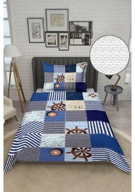 Resim Parlak Kadife Kumaş Tek Kişilik Çocuk Yatak Örtüsü Seti 2 Parça Tky0012 Çok Renkli 