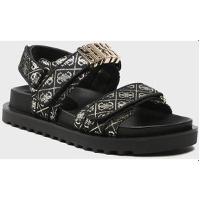 Resim Guess Kadın Sandalet Fl6fbs Fal03 Blkpl Siyah-gold Siyah - Altın 
