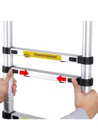 Resim Shuıvan Teleskobik Merdiven 9 Basamaklı Katlanır - Alüminyum-808 