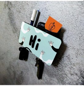 Resim Dekoratif Hi Merhaba Yazılı Bölmeli Anahtarlık Duvar Askılık Dekor Diğer 