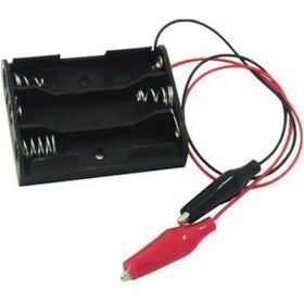 Resim 3'lü Aa Pil Yuvası Krokodil Kablolu 