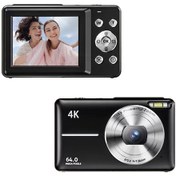 Resim Yaleker 4k Çözünürlüklü 64mp Dijital Fotoğraf Makinesi, 18x Yakınlaştırma Ve 2.4" Ekran İle Video Ve Fotoğraf Çekimi İçin İdeal 