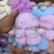 Resim Silver1 Gıoıo Yeni Yay Süsleri Tavşan Peluş Bebek Çekicilik Araba Anahtarlık Kolye (Yurt Dışından) 