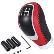 Resim Novahub Evrensel 5/6 Hız Araba Vites Topuzu Kapatma Başlığı Vites Kolu Golf Sopası Kılıfı Değiştirme Tüm Manuel Araba İçin Kırmızı 