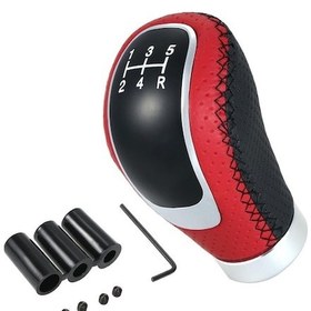 Resim Novahub Evrensel 5/6 Hız Araba Vites Topuzu Kapatma Başlığı Vites Kolu Golf Sopası Kılıfı Değiştirme Tüm Manuel Araba İçin Kırmızı 