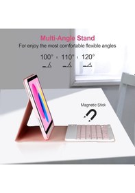 Resim M.Tk Moveteck Apple Uyumlu iPad 10.Nesil 10.9 Klavyeli Tablet Kılıfı 