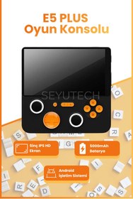 Resim SEYUTECH E5 Plus Android İşletim Sistemi Oyun Konsolu Yeni Nesil El Atarisi 5000mAh Batarya 5inç Ips HD Ekran 