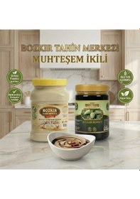 Resim Bozkır Tahin Merkezi Taş Değirmen Beyaz Tahin 935gr - Geleneksel Kozalak Pekmezi 950 Gr Katkısız 