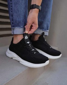 Resim KN Fashion Mp065 Bt Bağcıklı Süet Ortopedik Yüksek/kalın Taban Erkek Sneaker Siyah 